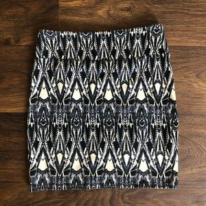 AE patterned bodycon skirt